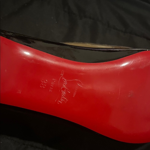 Christian Louboutin SALVAGE Madam Mouse size 38 Black Patent Leather Flats - Picture 6 of 17